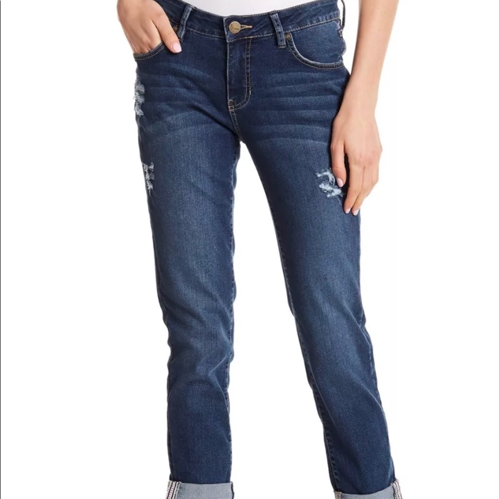 JAG petite Kyla Girlfriend Jeans Indigo